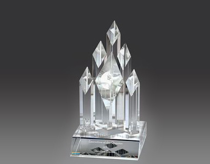 Crystal Trophy with Bars